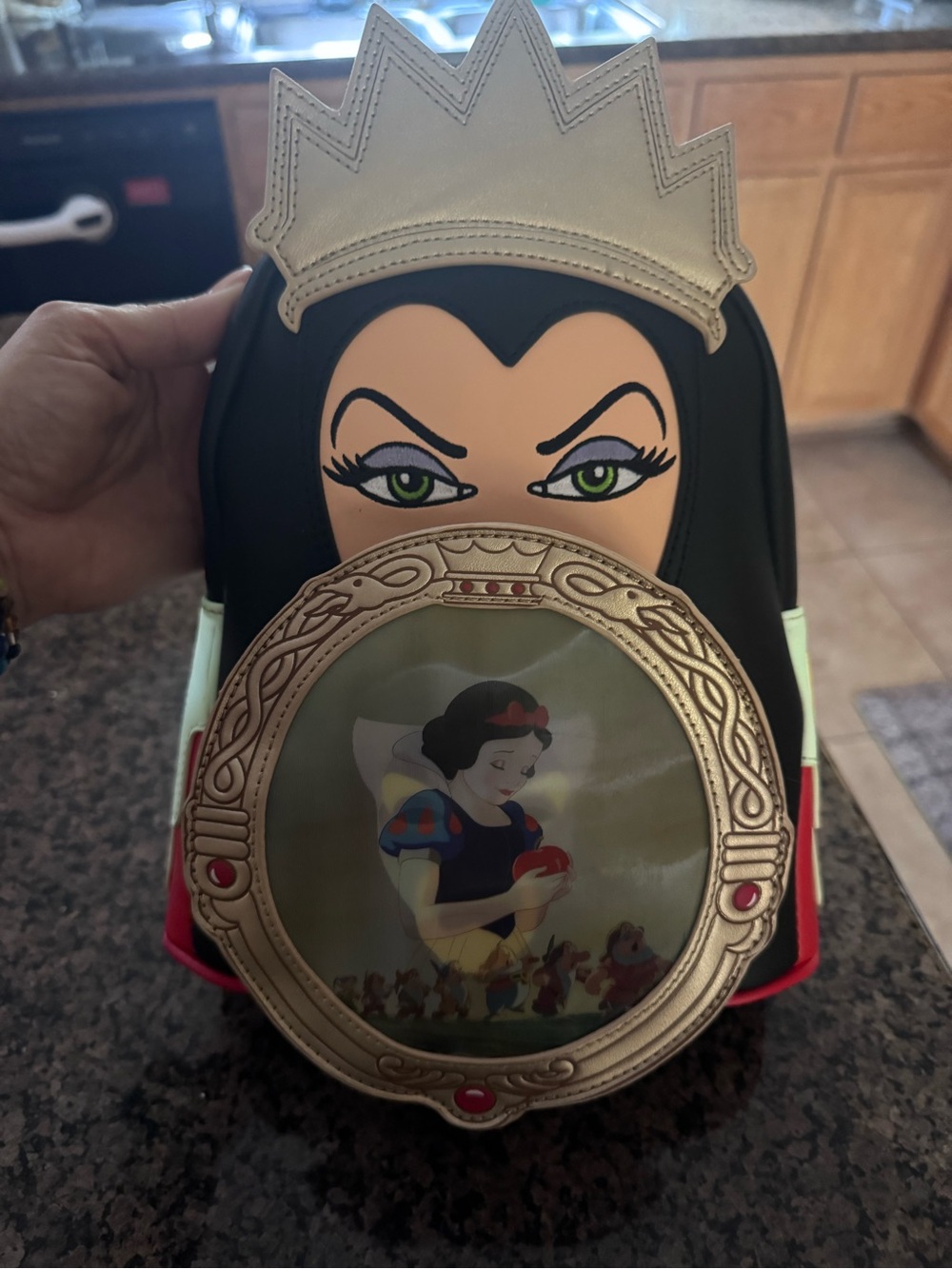 Loungefly Evil Queen Kids Costume Backpack - Black, Gold, Red, Green